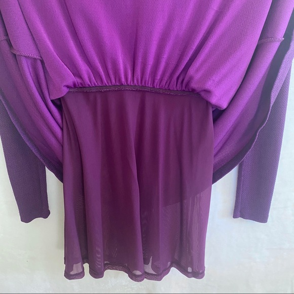 Free People Mini Baby Doll Dress / Tunic, Sparkly Purple, Small/Medium - Picture 6 of 7